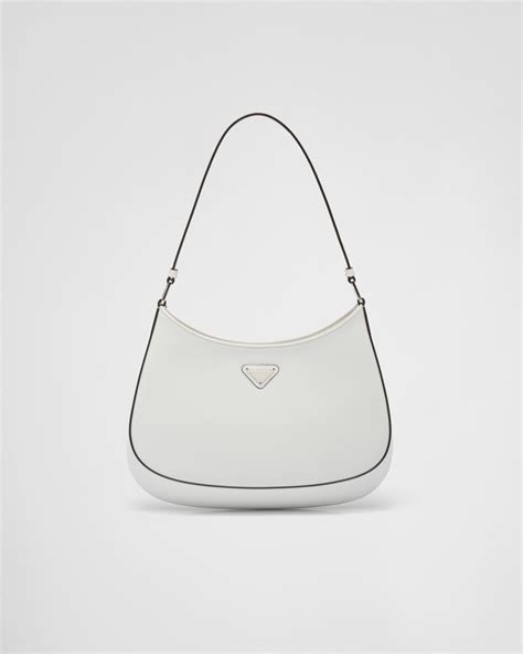 prada white store bag|Prada white shoulder bag.